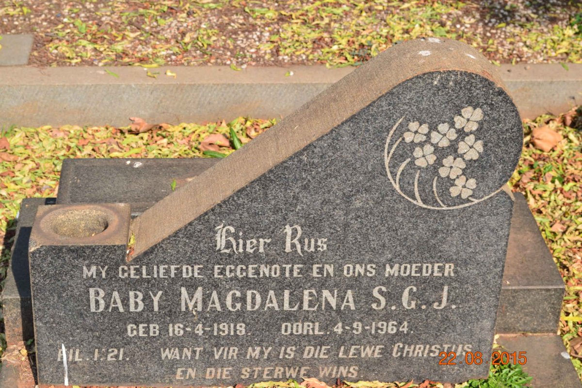 ? Baby Magdalena S.G.J. 1918-1964