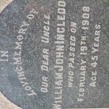 INCLEDON William John -1908