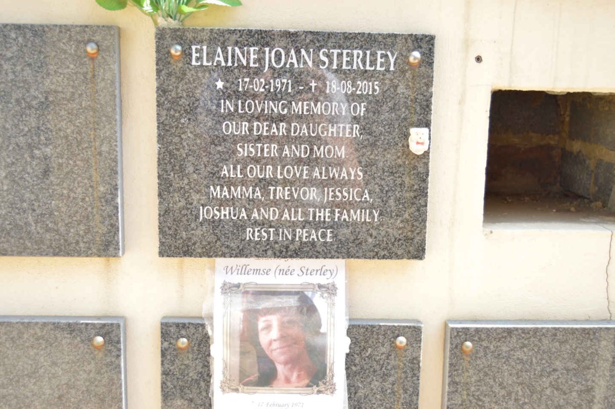 WILLEMSE Elaine Joan nee STERLEY 1971-2015