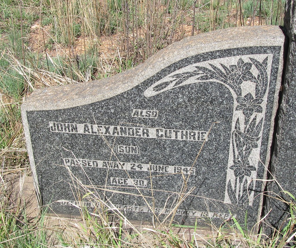 GUTHRIE John Alexander -1945