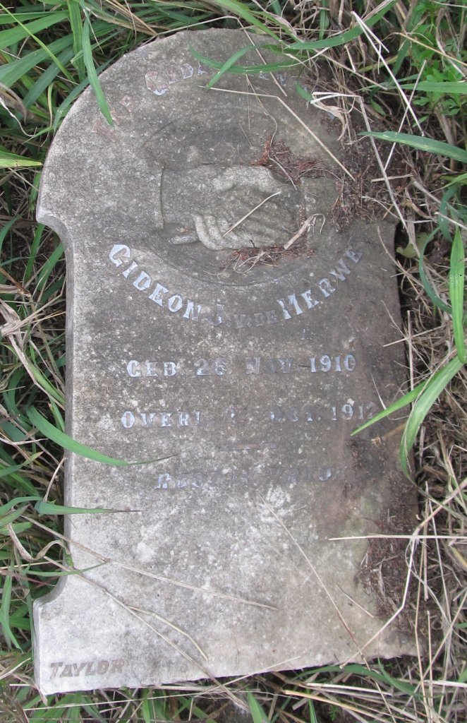 MERWE Gideon J., v.de 1910-1912