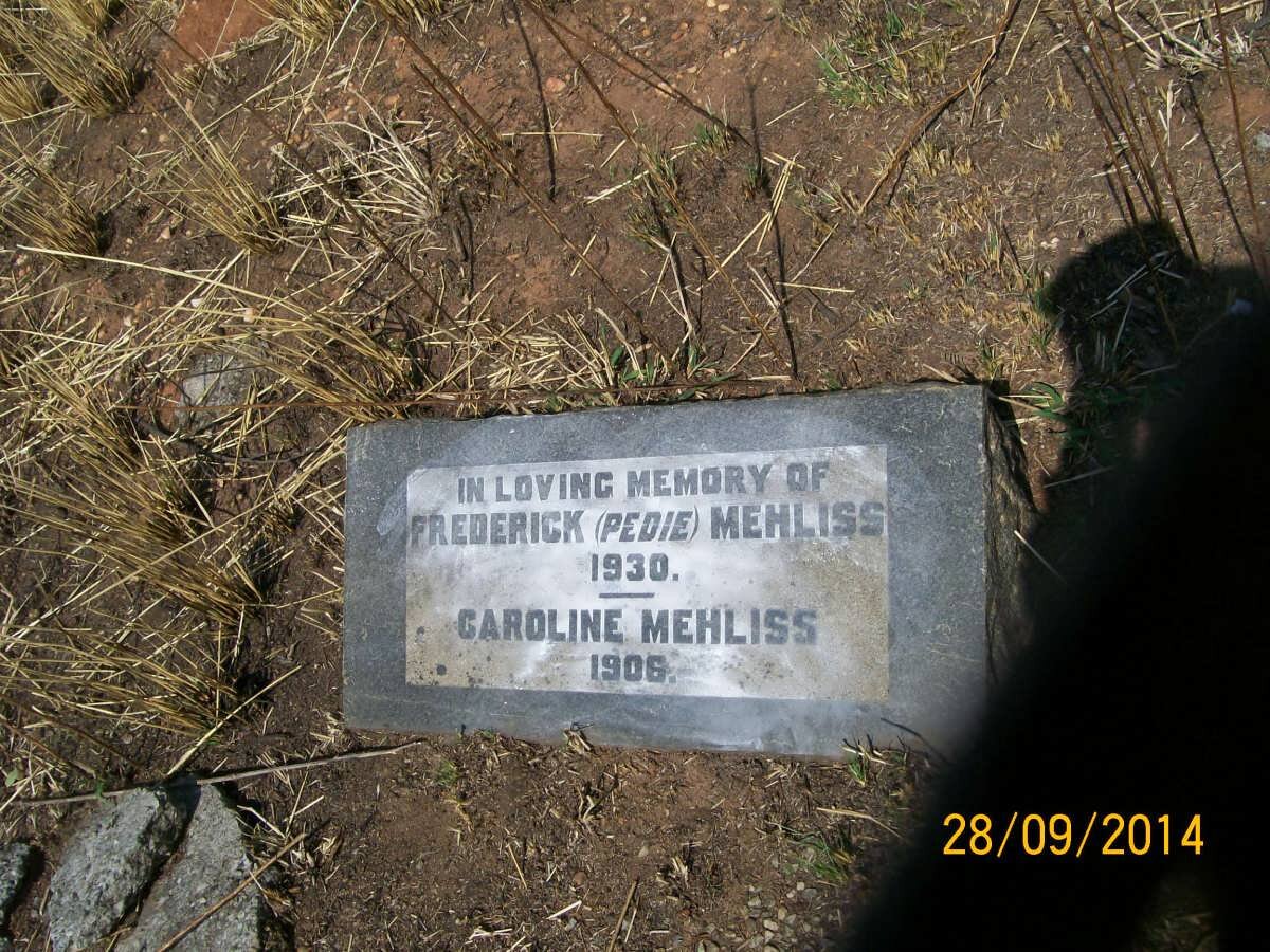 MEHLISS Frederick -1930 &amp; Caroline -1906
