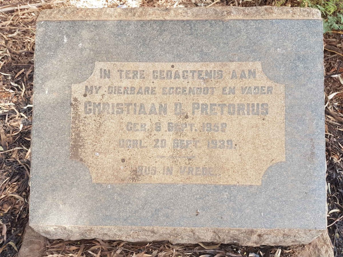 PRETORIUS Christiaan D. 1858-1939