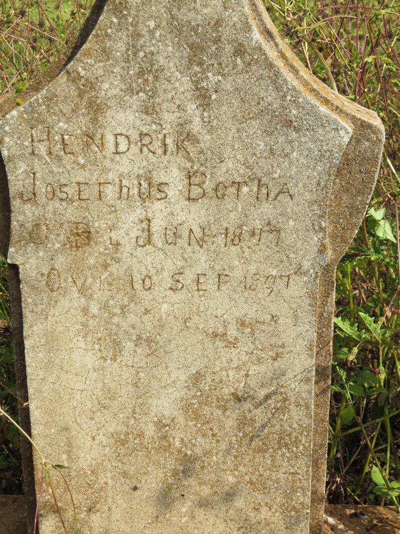 BOTHA Hendrik Josephus 1877-1897