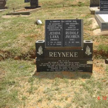 REYNEKE Rudolf Jacobus 1915- &amp; Jedida Lana 1920-2000