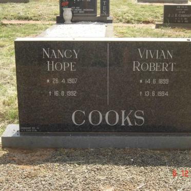 COOKS Vivian Robert 1899-1994 &amp; Nancy Hope 1907-1992
