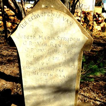 STRYDOM Judeth Maria nee VAN RENSBURG  1875-1905