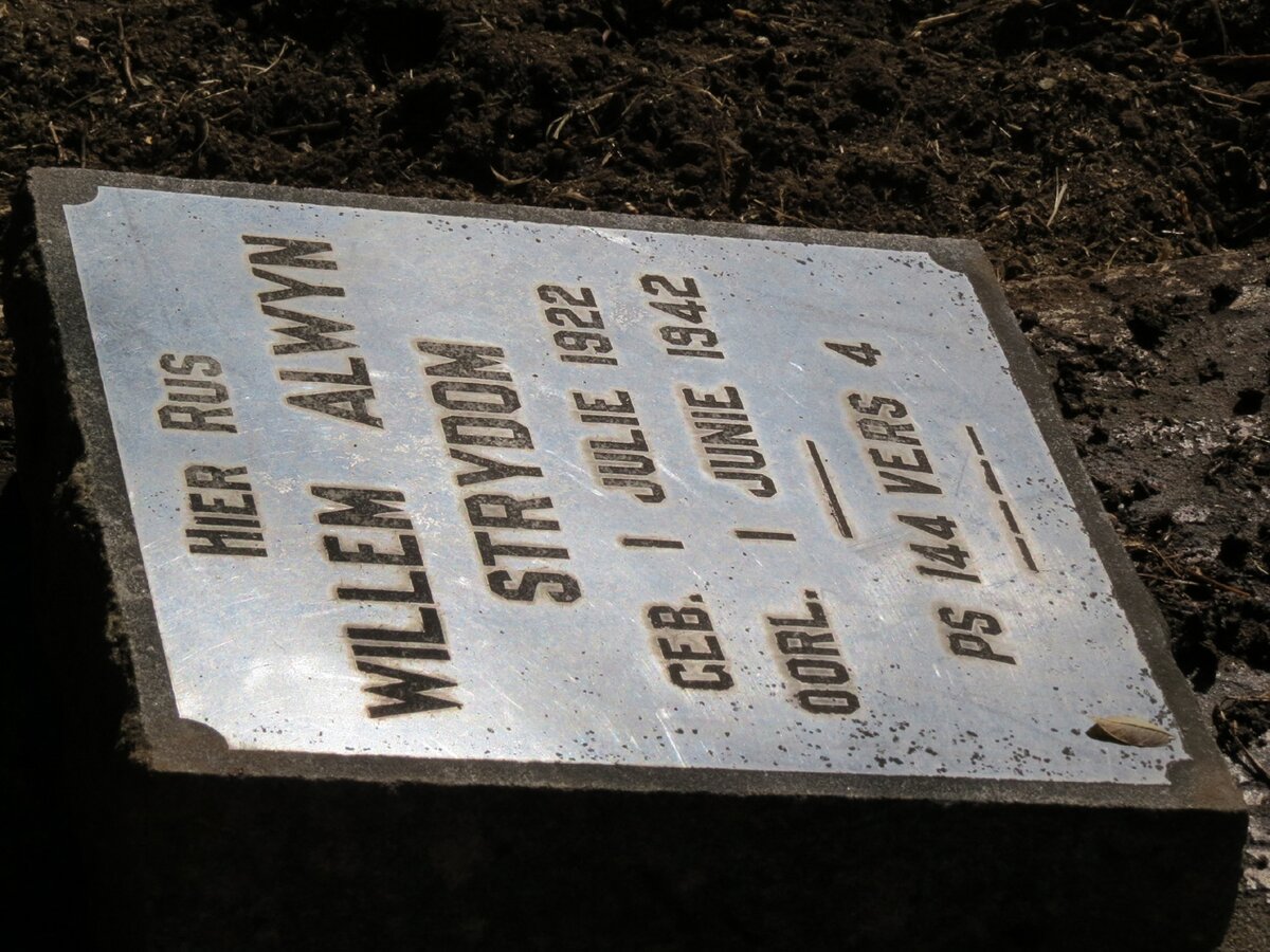 STRYDOM Willem Alwyn 1922-1942