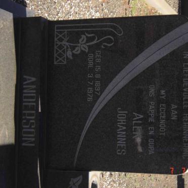 ANDERSON Alek Johannes 1897-1976 &amp; Hester A.H. BAASDEN 1903-1991