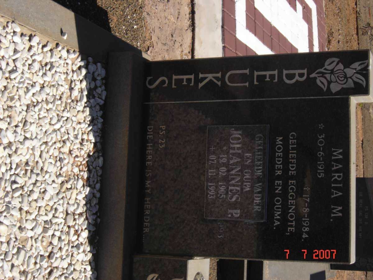 BEUKES Johannes P. 1905-1993 &amp; Maria M. 1915-1984