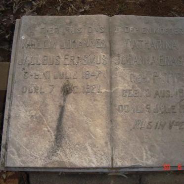 ERASMUS Willem Johannes Jacobus 1847-1921 &amp; Catharina Johanna PUTTER 1853-1939