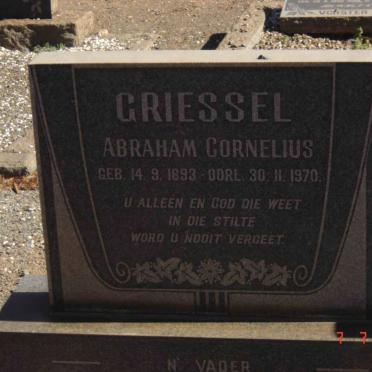 GRIESSEL Abraham Cornelius 1893-1970