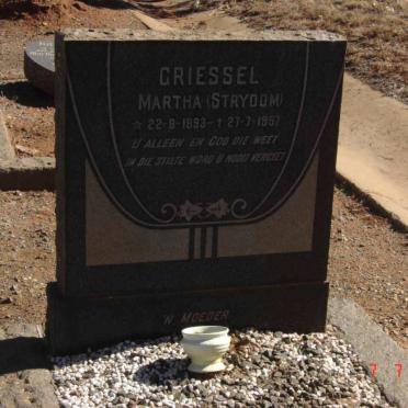 GRIESSEL Abraham Cornelius 1893-1970 &amp; Martha STRYDOM 1893-1957