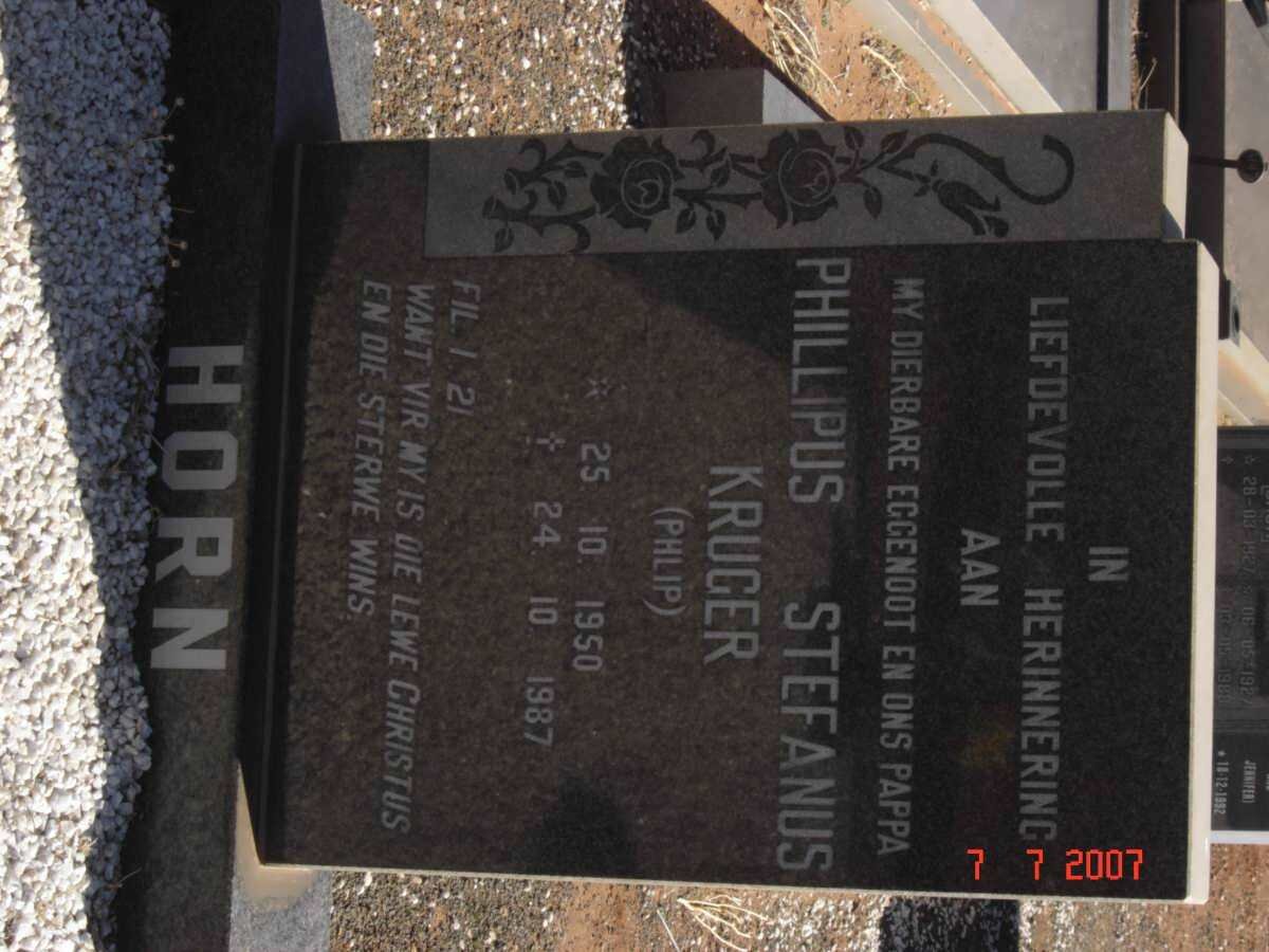 HORN Phillipus Stefanus Kruger 1950-1987