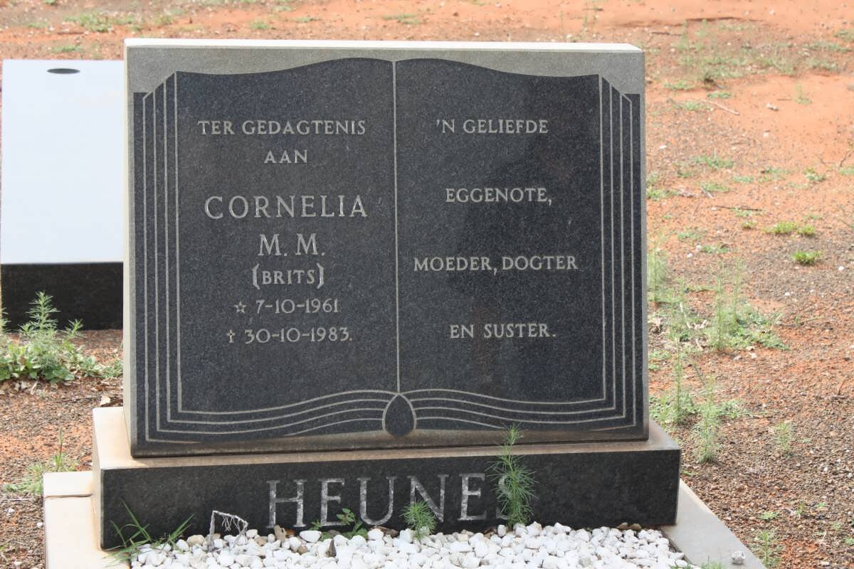 HEUNIS Cornelia M.M. nee BRITS 1961-1983