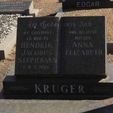 KRUGER Hendrik Jacobus Stephanus -1985 &amp; Anna Elizabeth