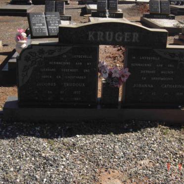 KRUGER Jacobus Trudoux 1932-1983 &amp; Johanna Catharina 1934-