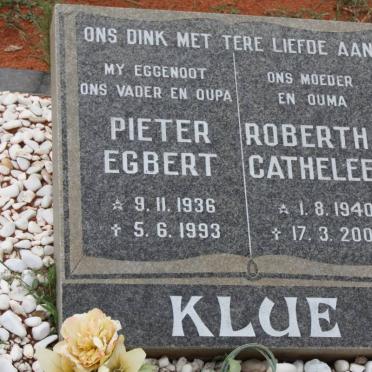 KLUE Pieter Egbert 1936-1993 &amp; Robertha Catheleen 1940-2005
