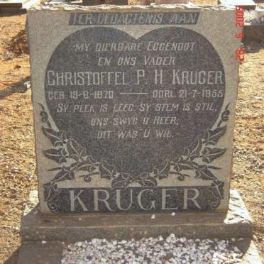 KRUGER Christoffel P.H. 1870-1955