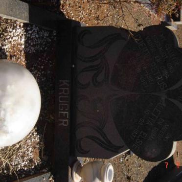 KRUGER Coert Petrus 1927-1987 &amp; Aletta Elsie 1937-