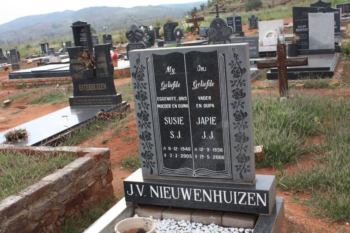 NIEUWENHUIZEN J.J., J.v. 1936-2006 &amp; S.J. 1940-2005