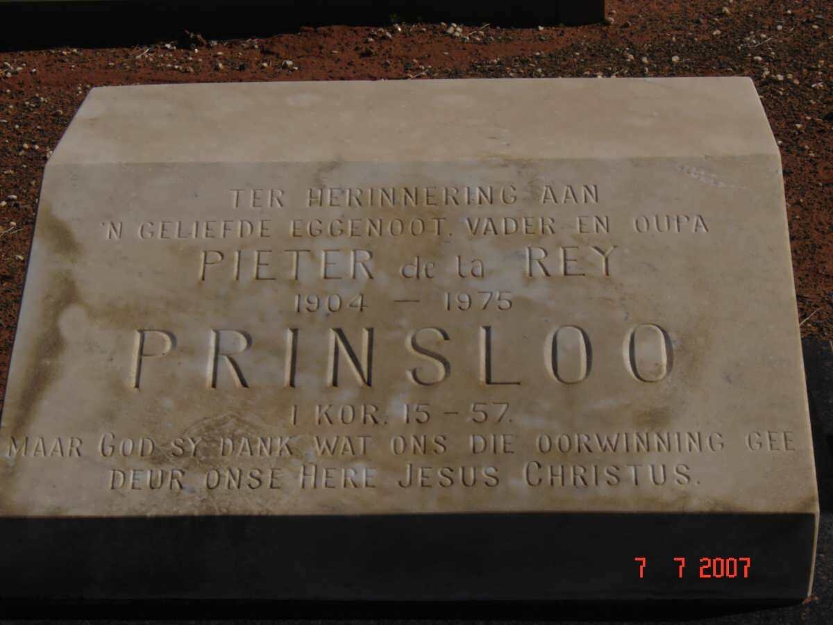 PRINSLOO Pieter de la Rey 1904-1975