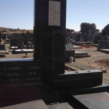 PLESSIS Johannes Christiaan, du 1910-1970 &amp; J.M.M. 1918-2003