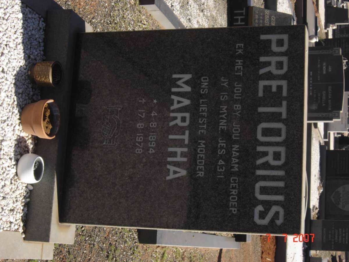 PRETORIUS Martha 1894-1978