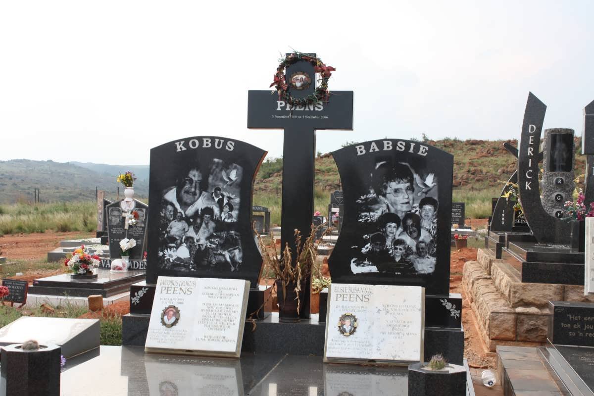 PEENS Jacobus 1939-2008 &amp; Elsie Susanna 1938-2002