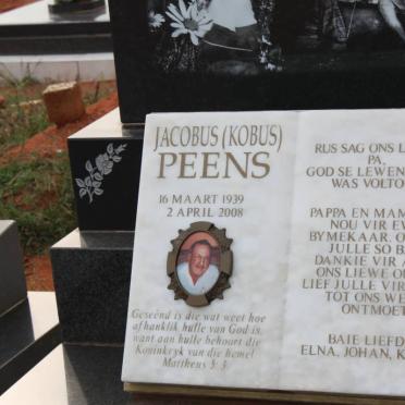 PEENS Jacobus 1939-2008 &amp; Elsie Susanna 1938-2007