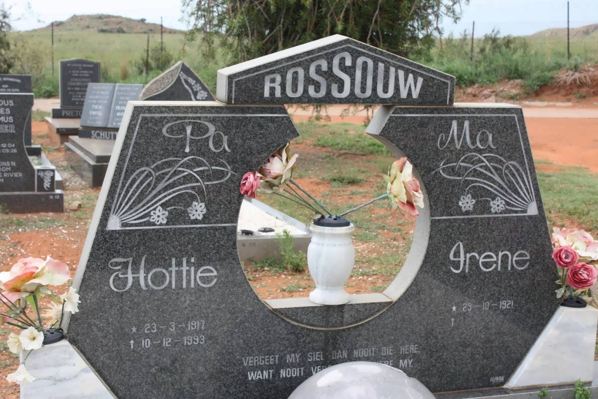 ROSSOUW Hottie 1917-1993 &amp; Irene 1921-