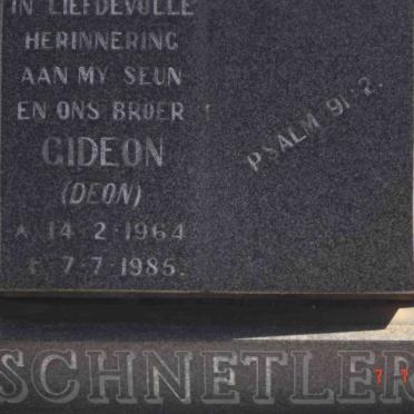 SCHNETLER Gideon 1964-1985
