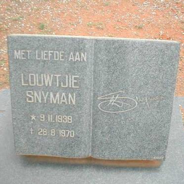 SNYMAN Louwtjie 1939-1970