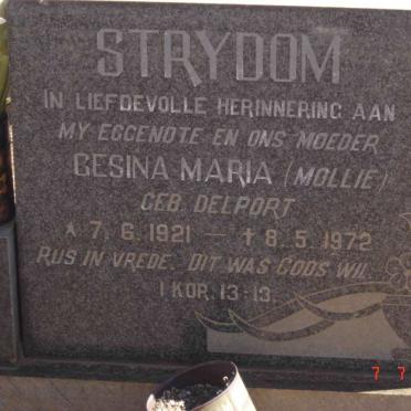 STRYDOM Gesina Maria nee DELPORT 1921-1972