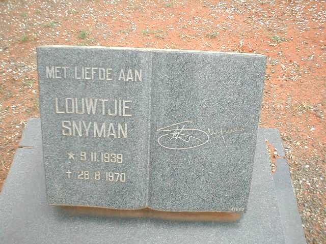 SNYMAN Louwtjie 1939-1970