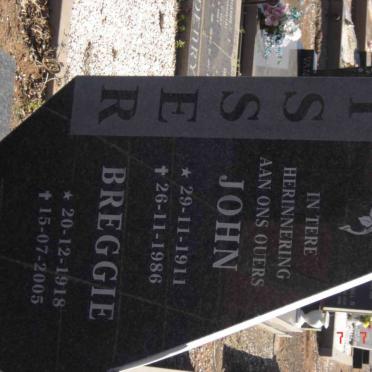 VISSER John 1911-1986 &amp; Breggie 1918-2005