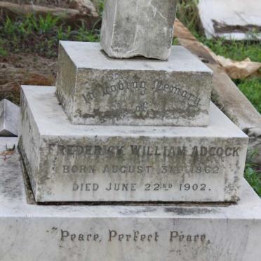 ADCOCK Frederick William 1862-1902