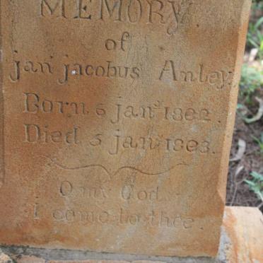 ANLAY Jan Jacobus 1882-1883