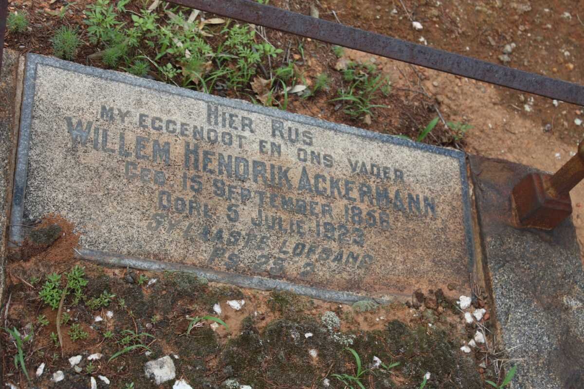 ACKERMAN Willem Hendrik 1858-1923