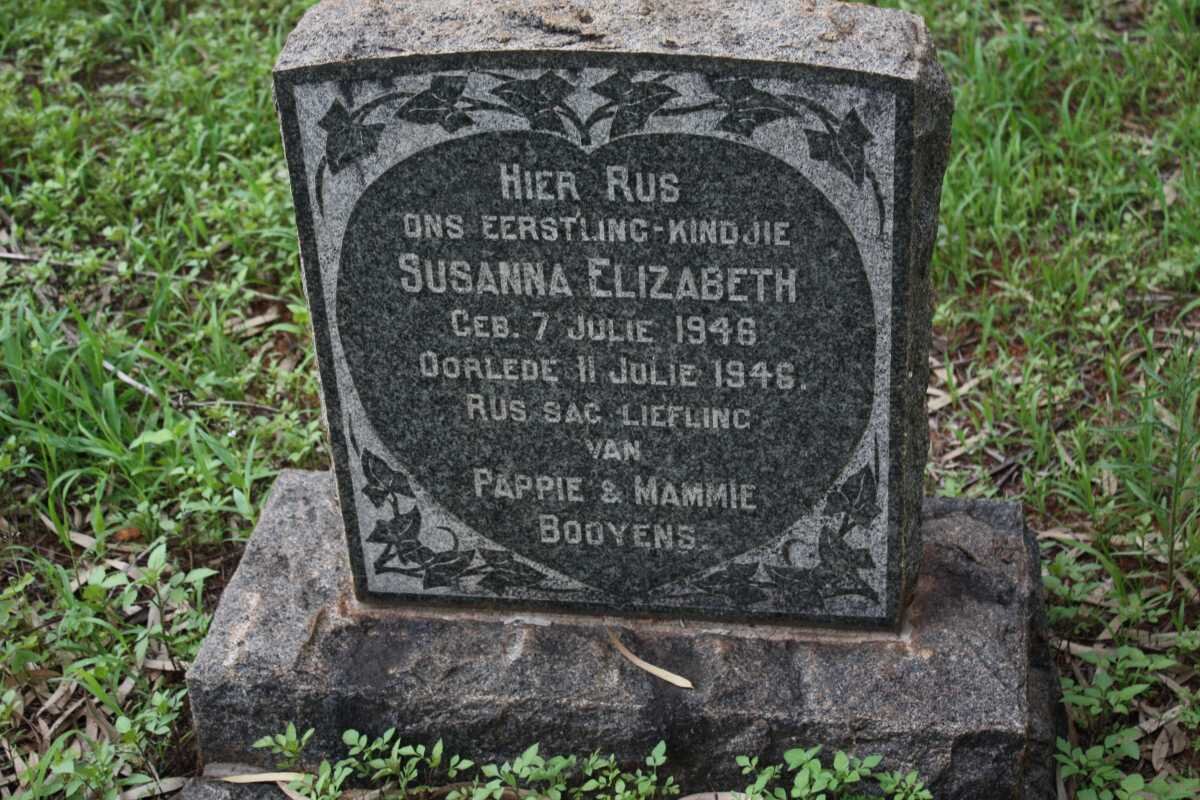 BOOYENS Susanna Elizabeth 1946-1946