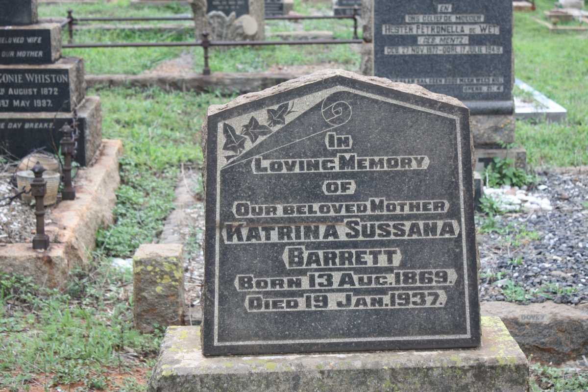 BARRETT Katrina Sussana 1869-1937