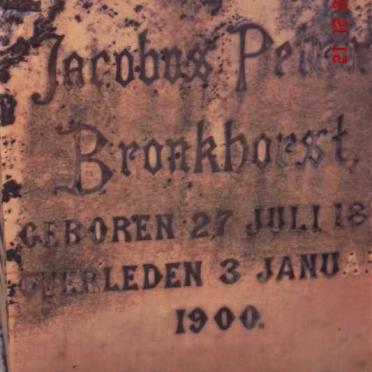 BRONKHORST Jacobus Petrus 1878-1900 