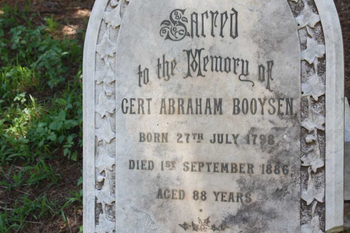 BOOYSEN Gert Abraham 1798-1886