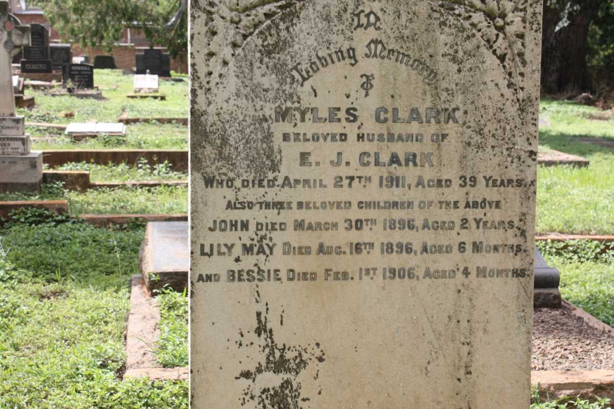 CLARK Myles -1911 :: CLARK John -1896 :: CLARK Lily May -1896 :: CLARK Bessie -1906