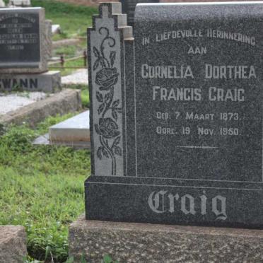 CRAIG Cornelia Dorthea Francis 1873-1950