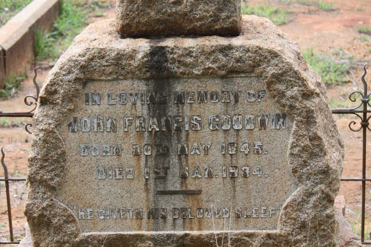 GOODWIN John Francis 1845-1934