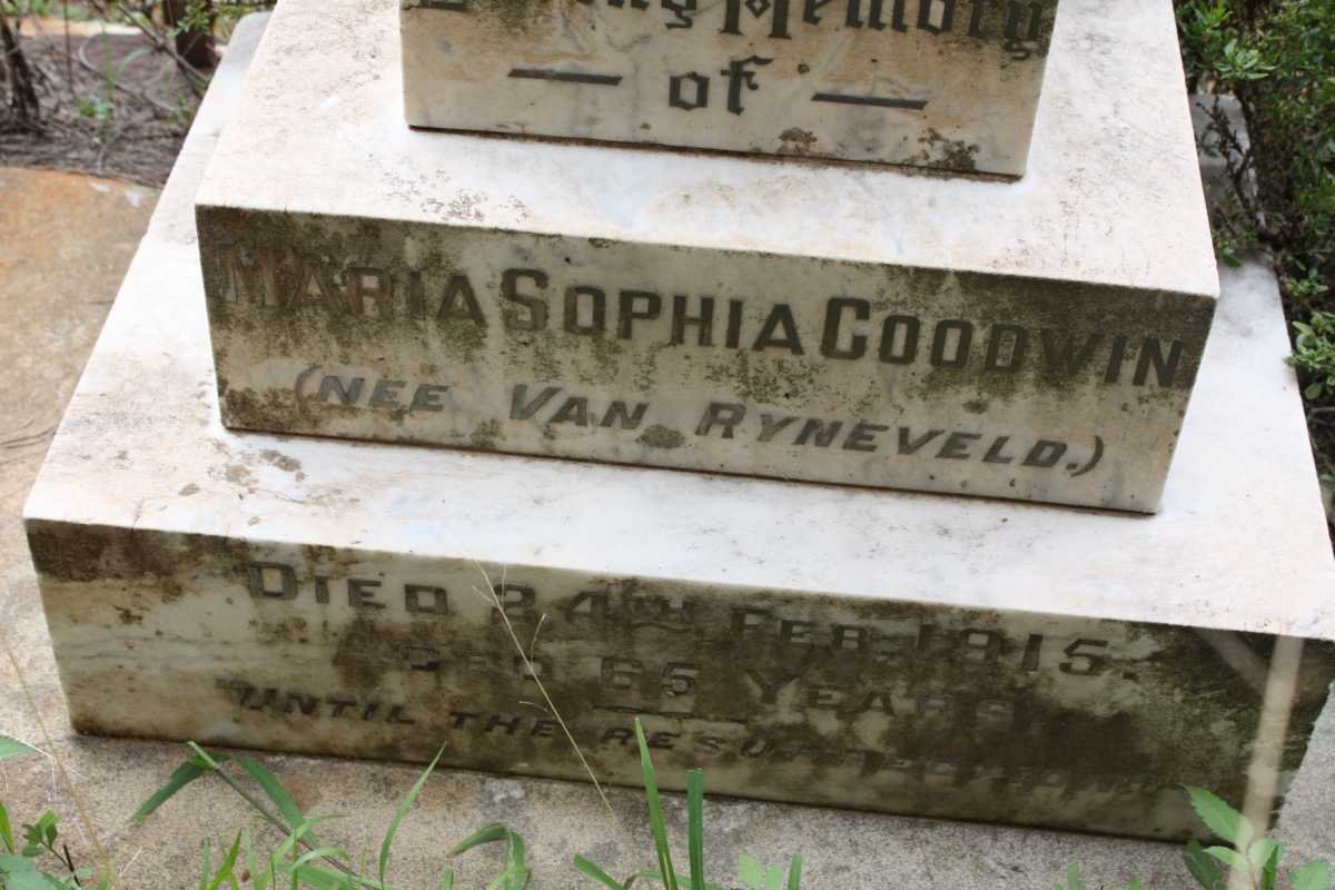 GOODWIN Maria Sophia nee VAN RYNEVELD -1915