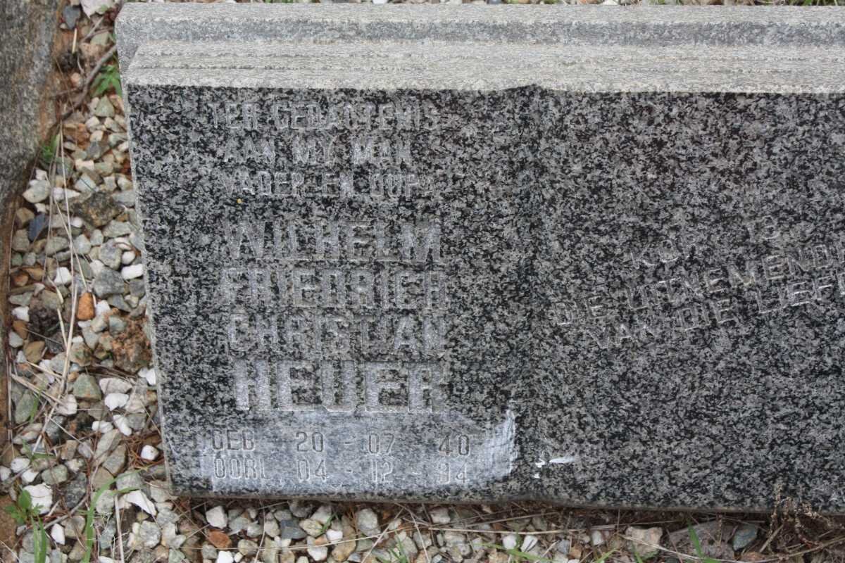 HEUER Wilhelm Friedrick Christian 1940-1994