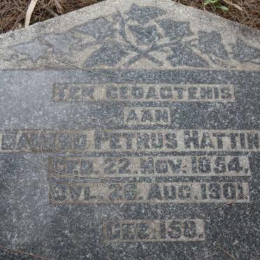 HATTINGH Barend Petrus 1854-1901