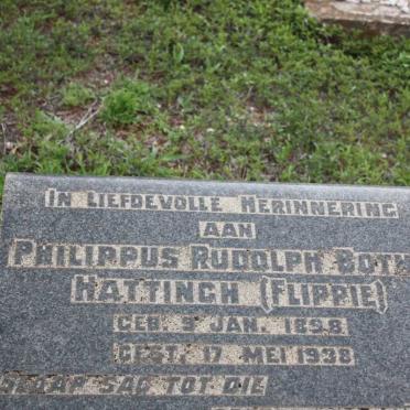 HATTINGH Philippus Rudolph Botha 1898-1938